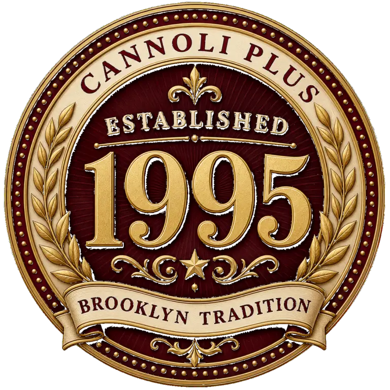 Cannoli Plus established 1995 Brooklyn tradition seal